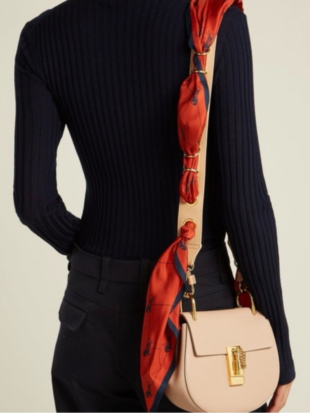Chloé RARE Calfskin Silk Scarf bag strap - Picture 2 of 9